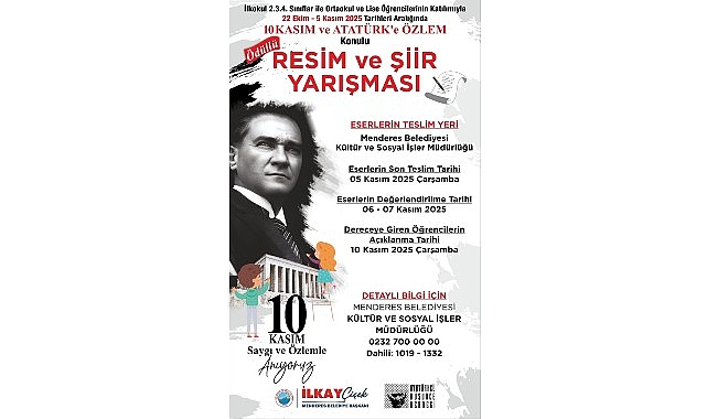 Menderes&rsquo;te Atat&uuml;rk Resim ve Şiirde Yaşatılacak