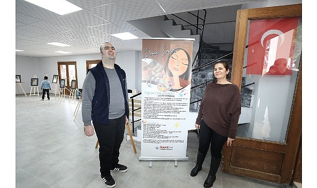 Menderes&rsquo;te Otizmli Tuğcan&rsquo;dan Resim Sergisi