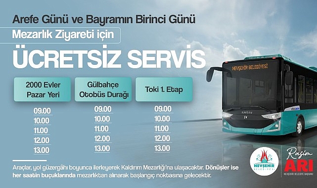 Mezarlık Ziyaretleri İ&ccedil;in &Uuml;cretsiz Seferler D&uuml;zenlenecek