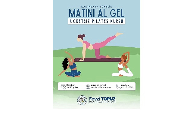 Milas Belediyesi G&uuml;ll&uuml;k&rsquo;te Pilates Kursu A&ccedil;ıyor
