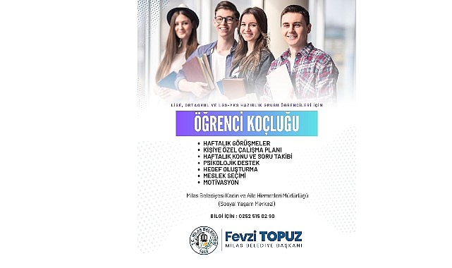 Milas Belediyesi &lsquo;&Ouml;ğrenci Ko&ccedil;luğu&rsquo; Hizmeti ile &Ouml;ğrencilerin Yanında Oluyor