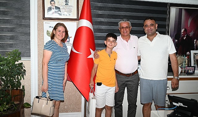 Minik G&ouml;geş, Başkan Topaloğlu ile tanışmaya geldi