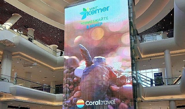 Moskova&rsquo;da dev ekranlarda Kemer tanıtımı