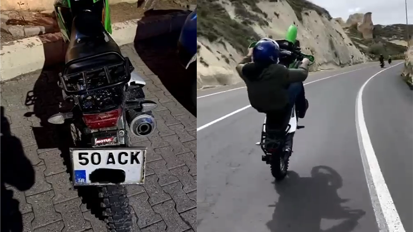 &Uuml;rg&uuml;p'te Tehlikeli Motosiklet S&uuml;r&uuml;c&uuml;s&uuml;ne Ceza Yağdı