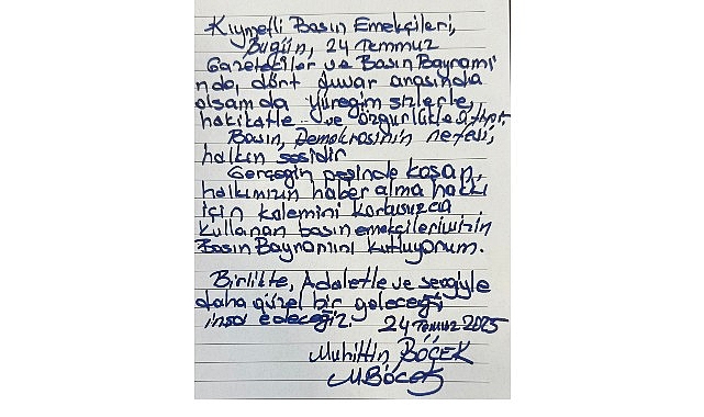 Muhittin B&ouml;cek basın emek&ccedil;ilerini unutmadı