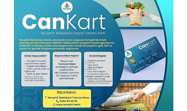 Nevşehir Belediyesi Sosyal Yardım Kartı &ldquo;CANKART&rdquo; Hayata Ge&ccedil;iyor