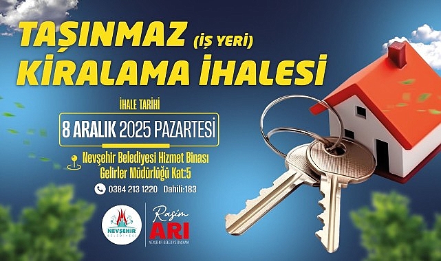 Nevşehir Belediyesi, Taşınmazlar İ&ccedil;in Kiralama İhalesi Yapacak