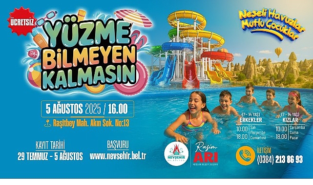 Nevşehir Belediyesi Y&uuml;zme Havuzu A&ccedil;ılıyor