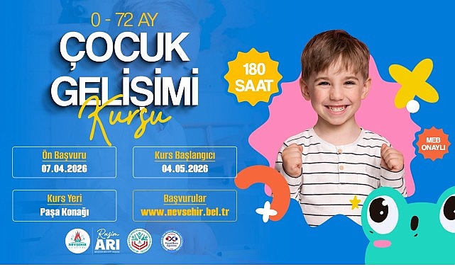 Nevşehir Belediyesi&rsquo;nde &ldquo;0-72 Ay &Ccedil;ocuk Gelişimi&rdquo; Kursu A&ccedil;ılacak
