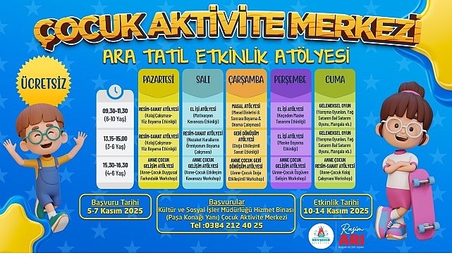Nevşehir Belediyesi&rsquo;nden &Ccedil;ocuklara &Ouml;zel Ara Tatil Etkinlikleri