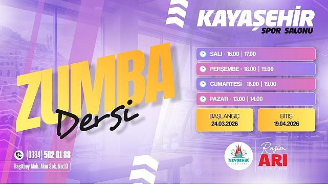 Nevşehir Kayaşehir&rsquo;de Zumba D&ouml;nemi Başlıyor