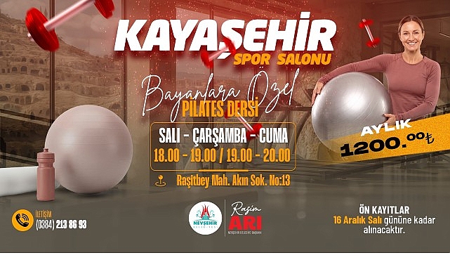 Nevşehir&rsquo;de Bayanlara &Ouml;zel Pilates ve Step Aerobik Kurs Kayıtları Başladı