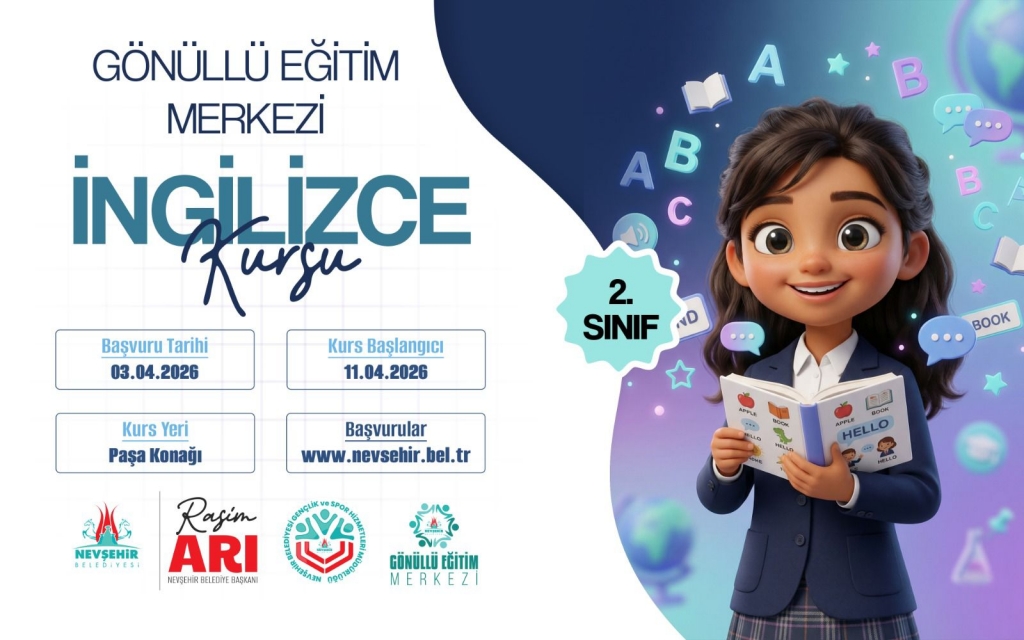 Nevşehir Belediyesinden &Ccedil;ocuklara &Uuml;cretsiz İngilizce Kursu