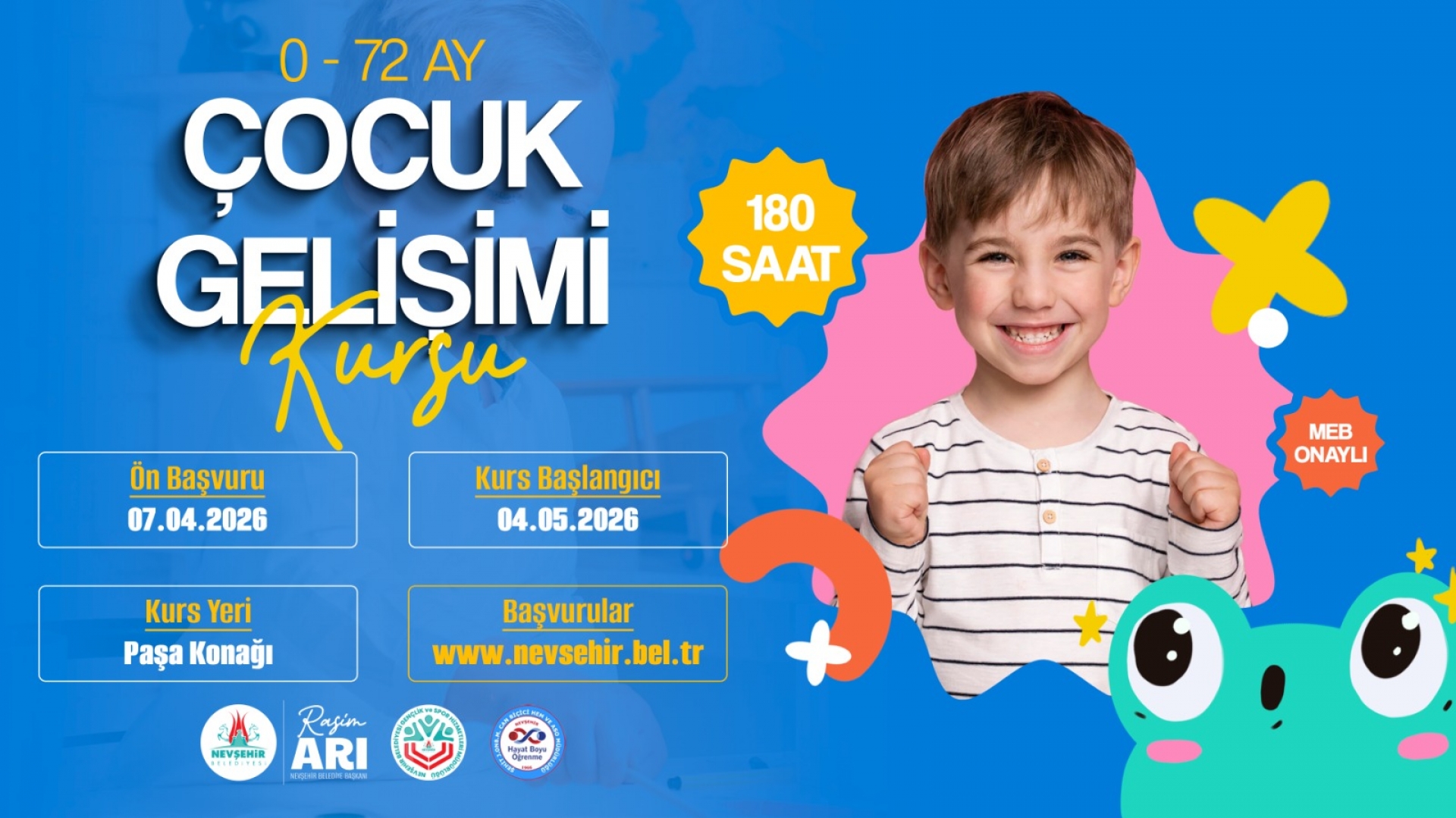Nevşehir'de MEB Onaylı &Ccedil;ocuk Gelişimi Kursu Başlıyor!