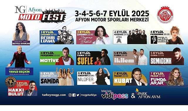 NG Afyon Motofest&rsquo;te M&uuml;zik, Şov ve Eğlence Bir Arada
