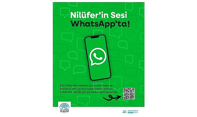 Nil&uuml;fer Belediyesi WhatsApp kanalı yayında