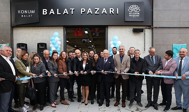 Nil&uuml;fer&rsquo;in modern pazar alanı Balat&rsquo;ta hizmete a&ccedil;ıldı
