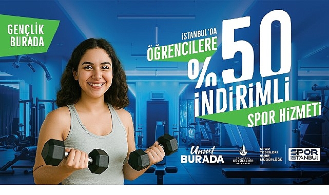 &Ouml;ğrencilere Y&uuml;zde 50 Spor İndirimi