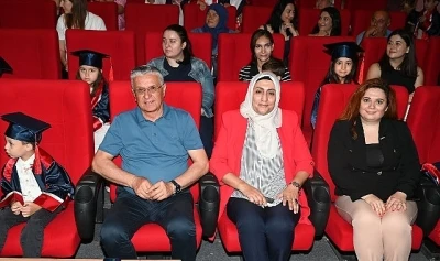&Ouml;ğrencilerin mezuniyet sevinci 