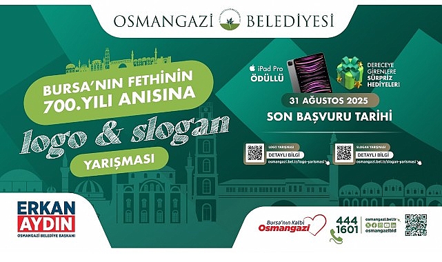 Osmangazi Belediyesi&rsquo;nden fethin 700&rsquo;&uuml;nc&uuml; yılına &ouml;zel logo ve slogan yarışması