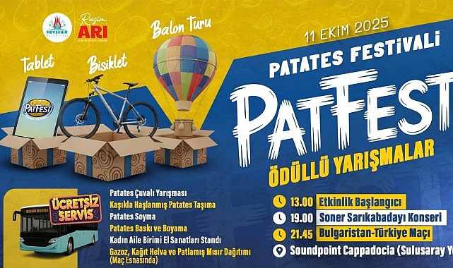 Patatesin Kalbi Nevşehir&rsquo;de Patates Festivali