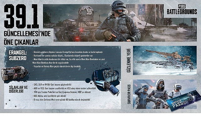 PUBG: BATTLEGROUNDS, Sizi "Erangel: Subzero"nun Buz Tutmuş Savaş Alanlarına &Ccedil;ağırıyor