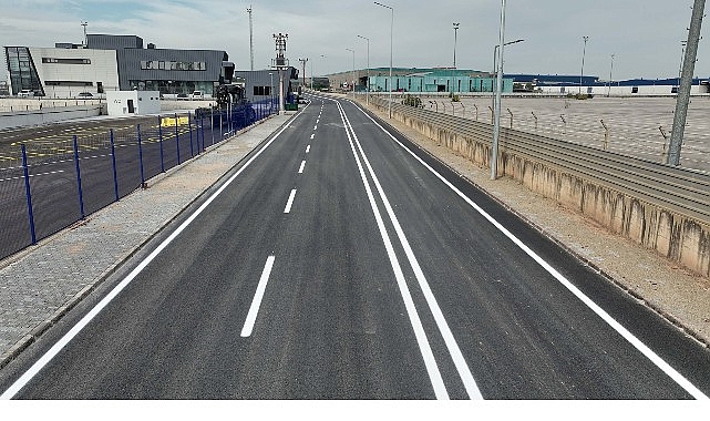Railport&rsquo;ta asfalt ve yol &ccedil;izgileri tamamlandı