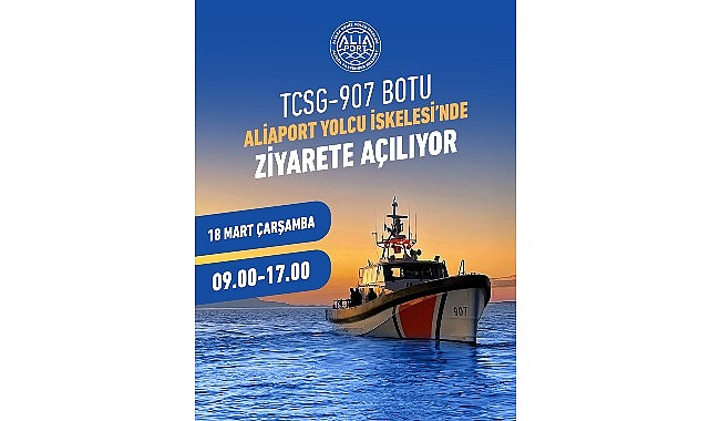 Sahil G&uuml;venlik Botu TCSG-907 Aliağa&rsquo;da Ziyarete A&ccedil;ılıyor