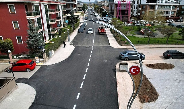 Şehit Erg&uuml;n K&ouml;nc&uuml; Caddesi&rsquo;nde yol &ccedil;izgileri &ccedil;ekildi