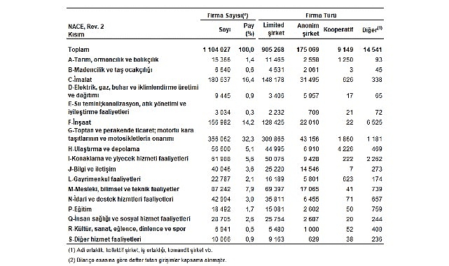 Sekt&ouml;r Bilan&ccedil;oları, 2024