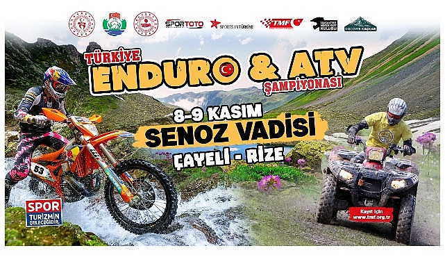 Senoz Vadisi&rsquo;nde T&uuml;rkiye Enduro ve ATV Şampiyonası Canlı Yayında