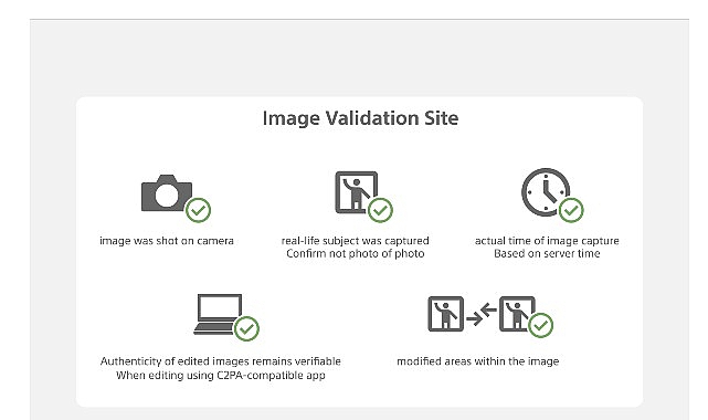 Sony, Haber Kuruluşları İ&ccedil;in Geliştirilen Kamera Kimlik Doğrulama &Ccedil;&ouml;z&uuml;m&uuml;ne &ldquo;Camera Verify&rdquo; &Ouml;zelliğini Ekledi