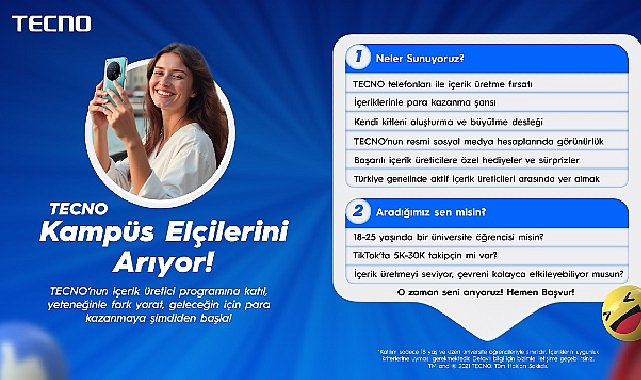 TECNO kamp&uuml;s el&ccedil;ilerini arıyor!