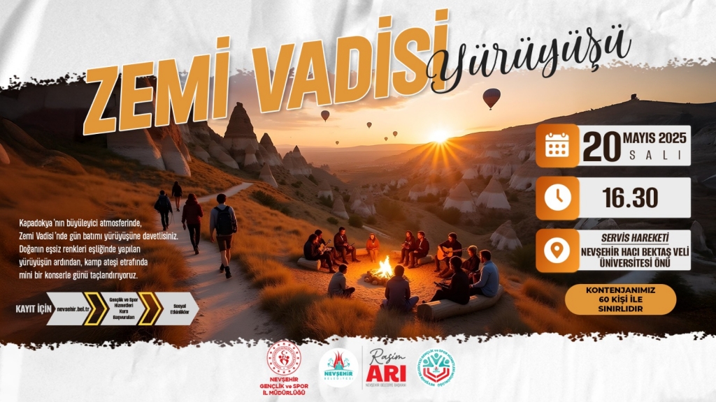 Nevşehir Belediyesi'nden &Uuml;cretsiz Vadi Y&uuml;r&uuml;y&uuml;ş&uuml;