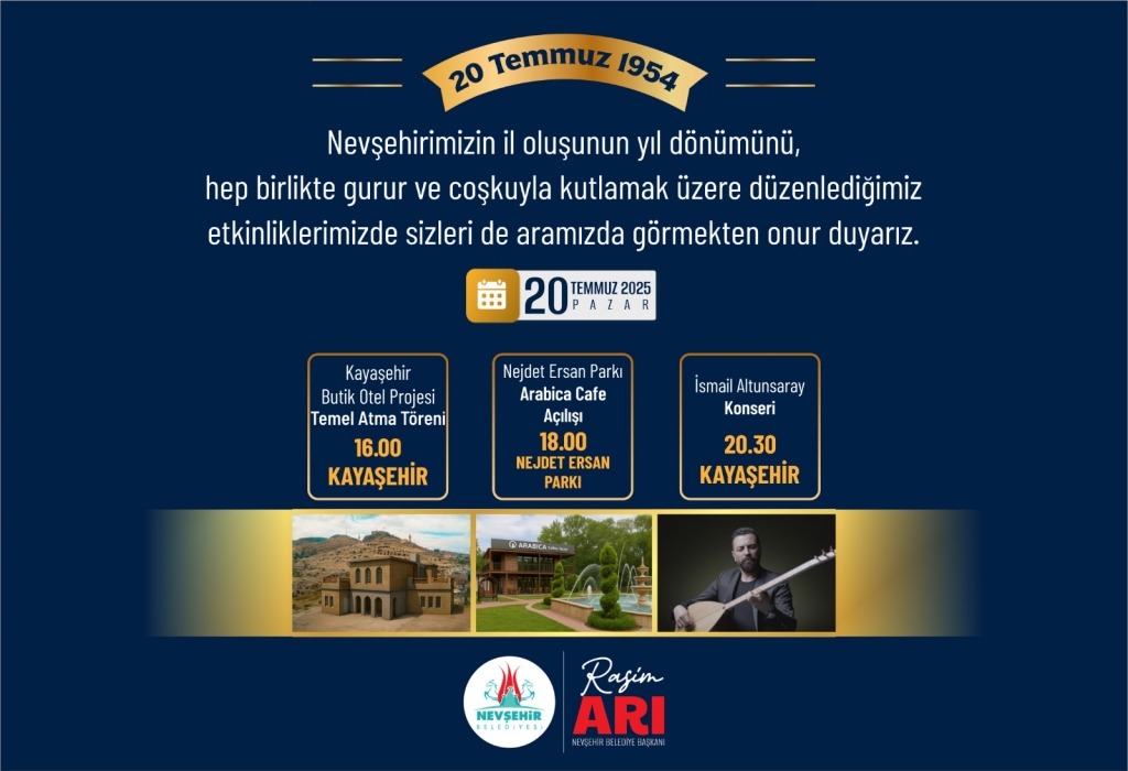 Nevşehir, İl Oluşunun 71. Yılını Kutluyor
