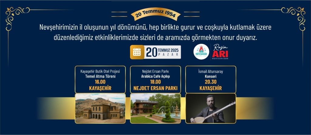 Nevşehir 71. Yılını Kutluyor