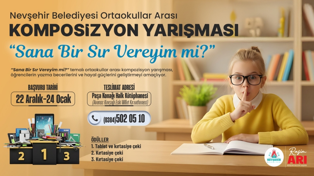 Nevşehir&rsquo;de Ortaokullara Kompozisyon Yarışması