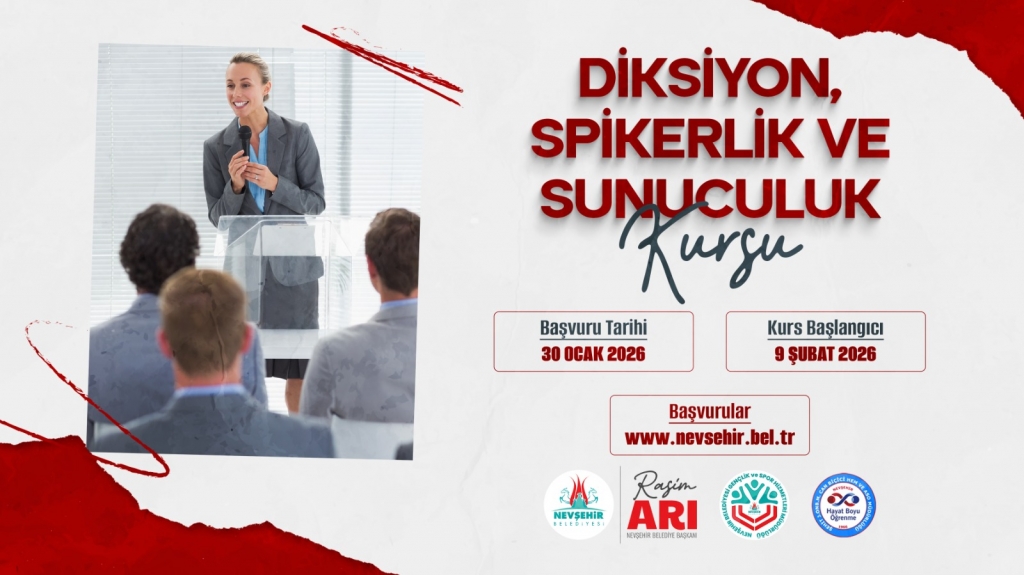 Nevşehir'de &Uuml;cretsiz Spikerlik Kursu