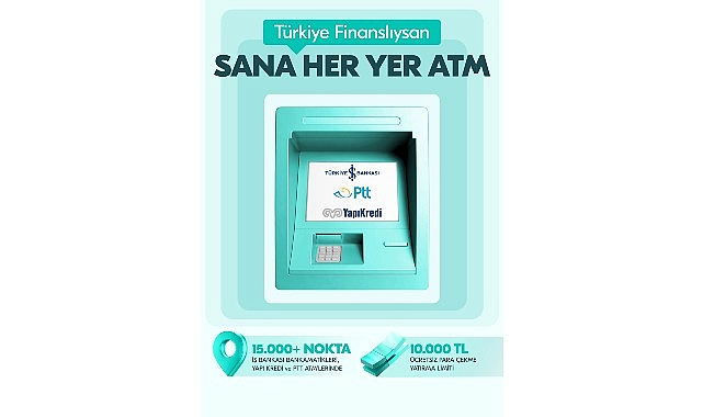 T&uuml;rkiye Finans, İş Bankası iş birliğiyle ATM ağını b&uuml;y&uuml;t&uuml;yor