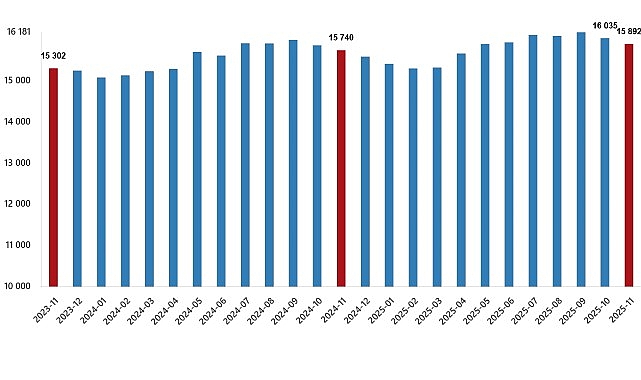 &Uuml;cretli &Ccedil;alışan İstatistikleri, Kasım 2025