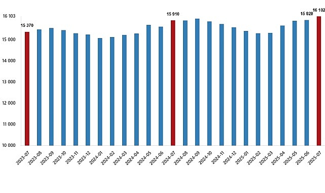 &Uuml;cretli &Ccedil;alışan İstatistikleri, Temmuz 2025