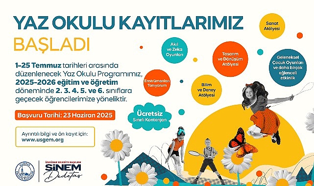 &Uuml;sk&uuml;dar Belediyesi Yaz Okulu Kayıtları Başladı