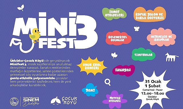 &Uuml;sk&uuml;dar &Ccedil;ocuk K&ouml;y&uuml;&rsquo;nde &ldquo;MiniFest 3&rdquo; Etkinliği D&uuml;zenlenecek