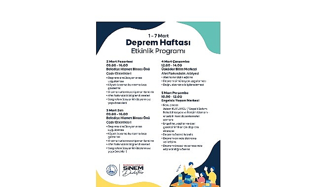 &Uuml;sk&uuml;dar&rsquo;da Deprem Haftası&rsquo;nda Kapsamlı Farkındalık Programı
