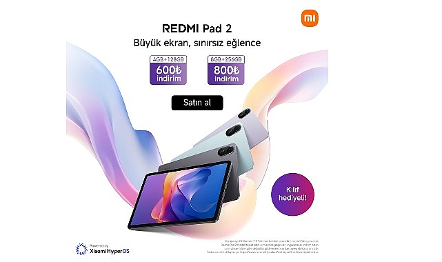 Xiaomi, Redmi Pad 2 Serisi ile Eğlenceyi Yeni Bir Boyuta Taşıyor: Daha Canlı, Daha Ger&ccedil;ek