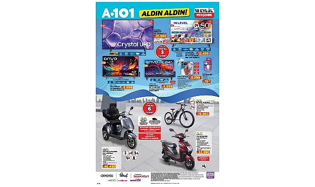 Yeni Nesil Mobilite &Uuml;r&uuml;nleri 18 Eyl&uuml;l&rsquo;de A101 Mağazalarında