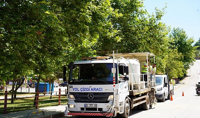 Yol &ccedil;izgileri ile ulaşım g&uuml;venli hale geliyor