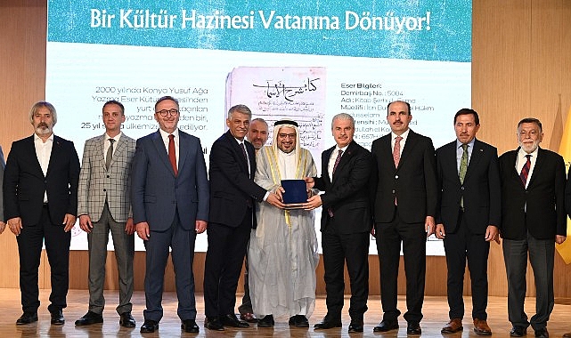 Yurt Dışına Ka&ccedil;ırılan Nadide Yazma Eserlerden &ldquo;Kitab Şerhu&rsquo;l-Esma&rdquo; Yeniden Konya&rsquo;ya Kazandırıldı